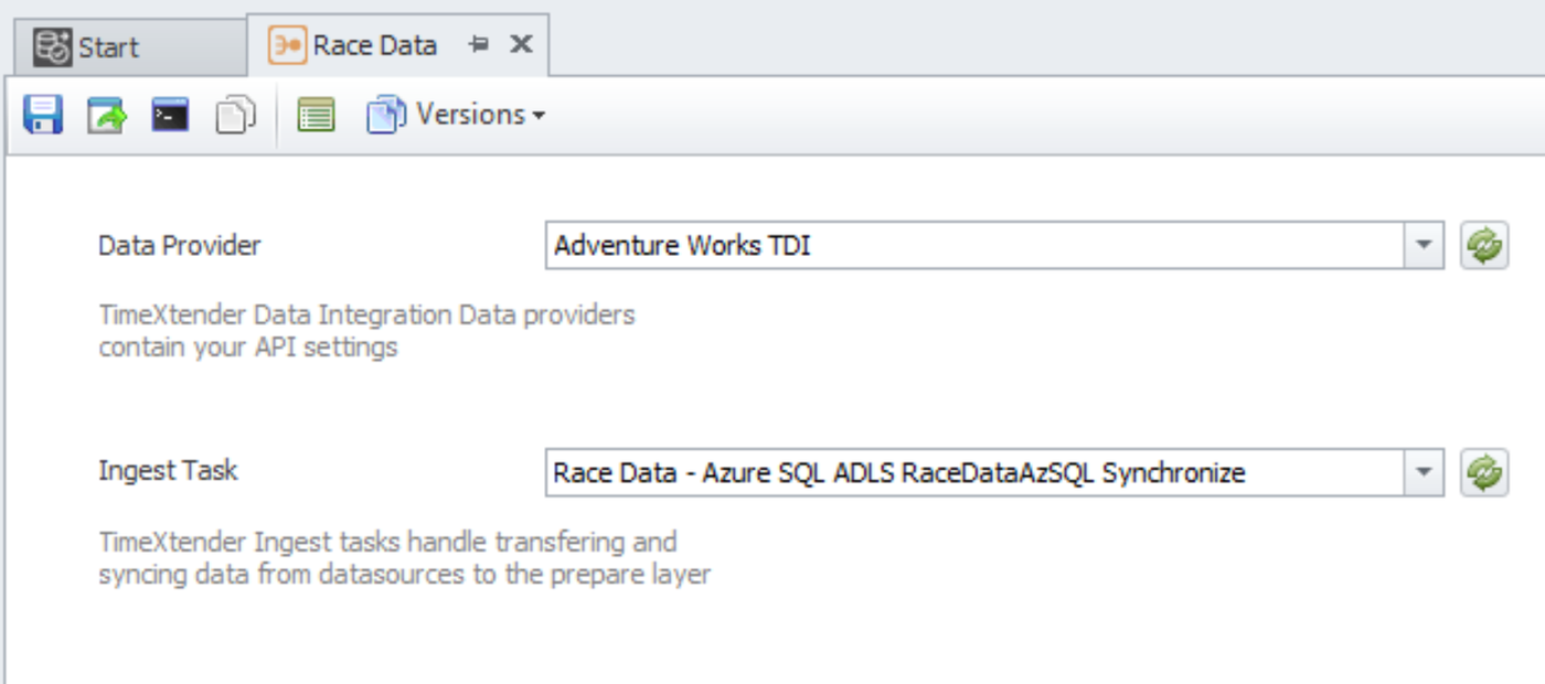 A new Ingest package with Data Provider set to a TDI data provider and Ingest Task set to a task from it